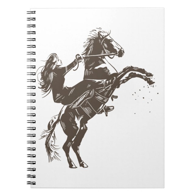 Carnet Fille équestre - Cheval de selle (Devant)