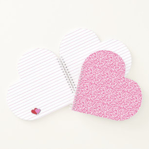 Carnet Fille Glam Empreinte de léopard rose blanc