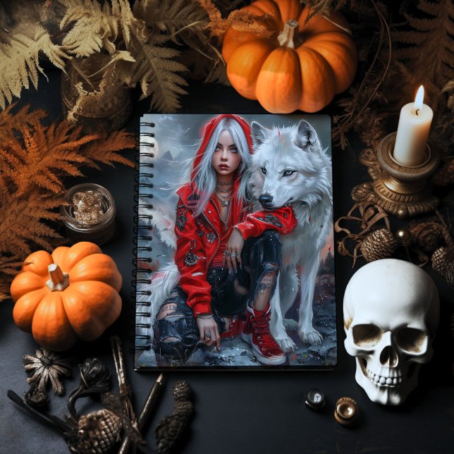 Carnet Fille gothique et loup (Créateur téléchargé)