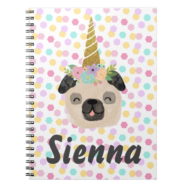 Carnet Fille Licorne Carlin (Devant)