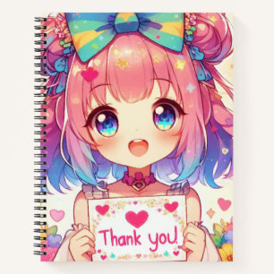 Carnet Fille mignonne d'anime