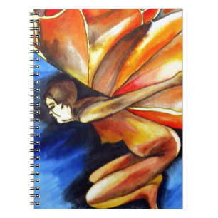 Carnet Fille papillon surréaliste art fantastique origina