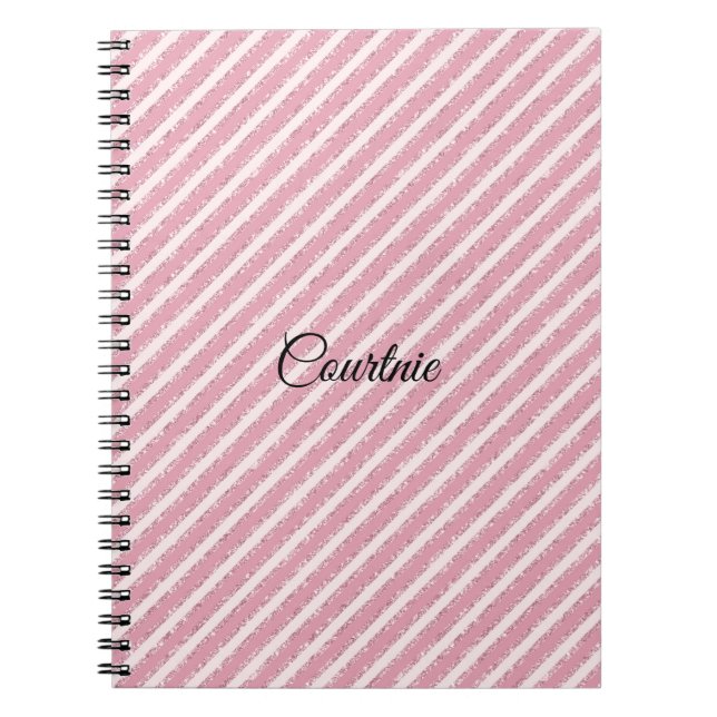 Carnet Fille Parties scintillant rose (Devant)