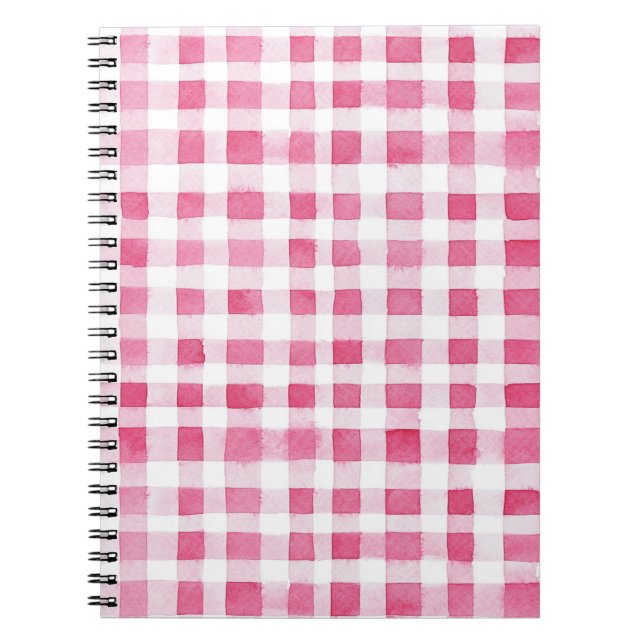 Carnet Fille Pink Plaid Stripes (Devant)