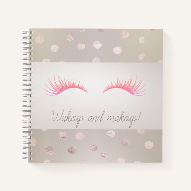 Carnet Fille Pois moderne, Faux Lashes (Devant)