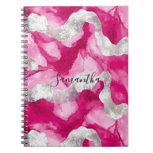 Carnet Fille rose blanc Abstrait