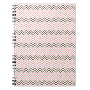Carnet Fille rose et Brown Chevron