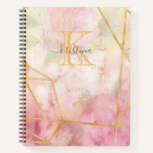 Carnet Fille rose Parties scintillant or étincelante Mono