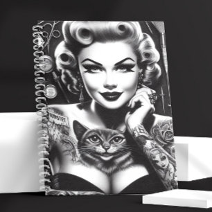 Carnet Fille tatouée alternative old school
