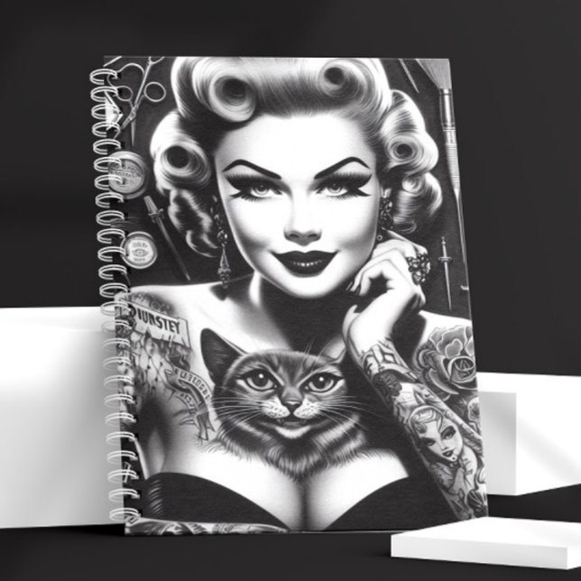 Carnet Fille tatouée alternative old school (Créateur téléchargé)