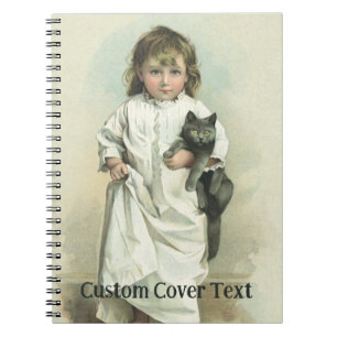 Carnet Fille victorienne vintage en chemise de nuit avec