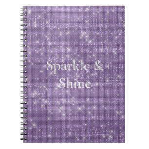 Carnet Fille violette brillante étincelante