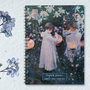 Carnet Filles Art Vintage Élégant Nom Or Script Esquisse