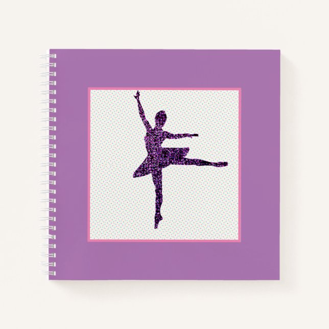 Carnet Filles Ballet Dancer Pastel Personnalisé (Devant)