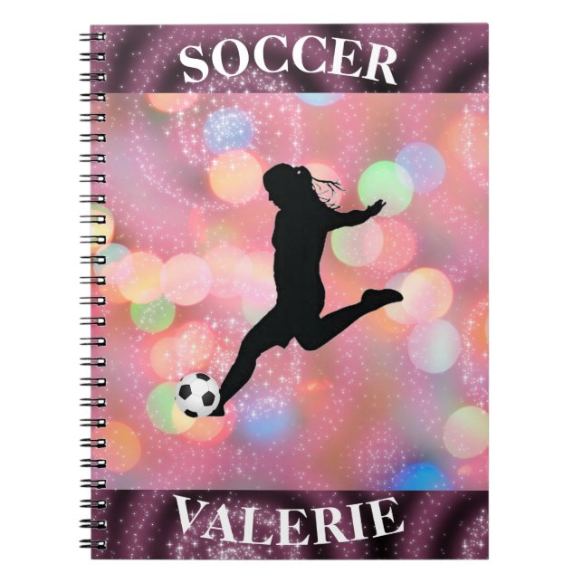 Carnet Filles de soccer Plum Sparkle Color Blast (Devant)