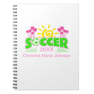 Carnet Filles Football Sunshine Palm Trees