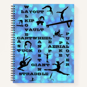 Carnet Filles Gymnastique Mots-croisés bleus