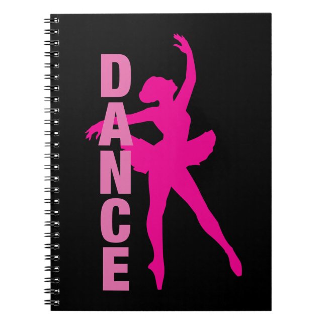 Carnet Filles Hot rose Ballerina Danse (Devant)
