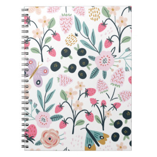 Carnet Filles personnalisées Floral
