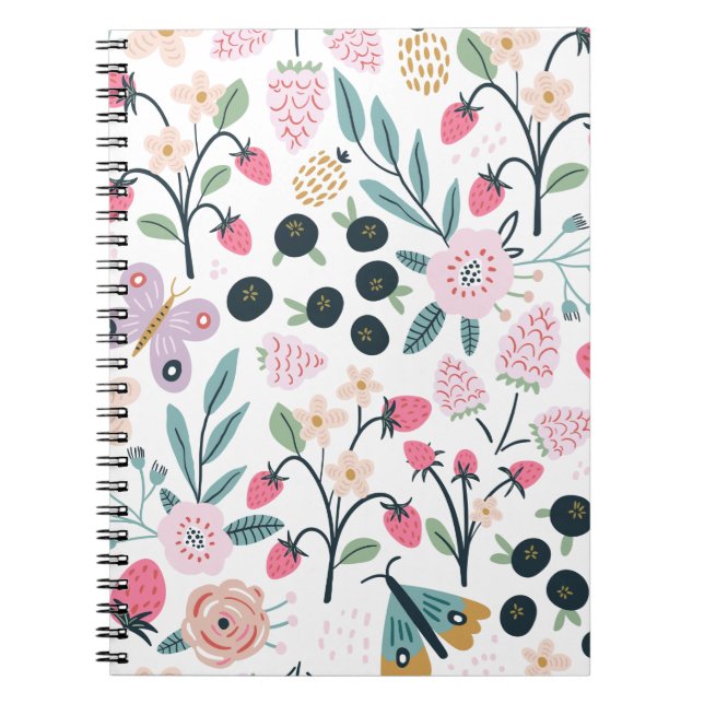 Carnet Filles personnalisées Floral (Devant)