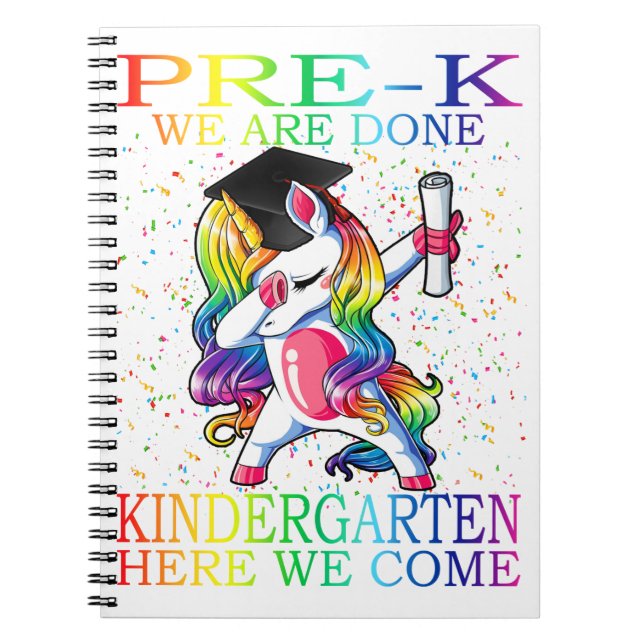 Carnet Filles Pré-K Graduation Magique Unicorne Cadeau (Devant)