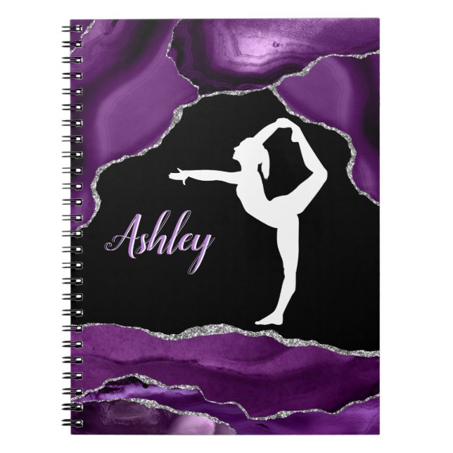 Carnet Filles Purple Parties scintillant Gymnastique Dans (Devant)