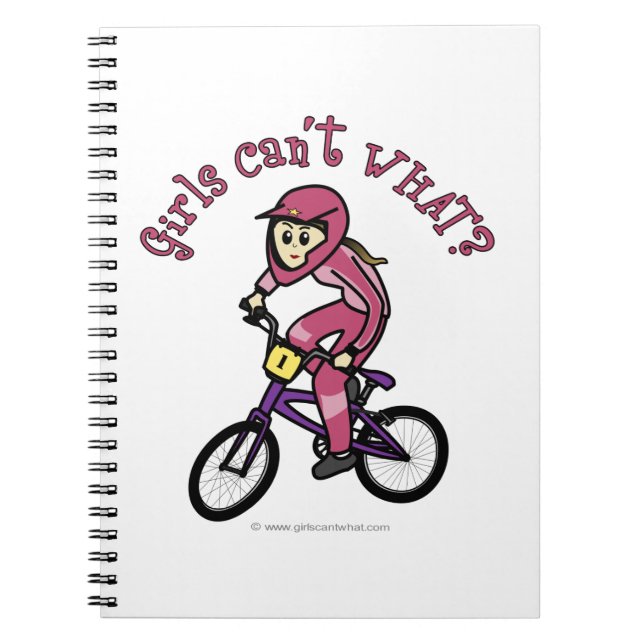 Carnet Filles roses légères BMX (Devant)