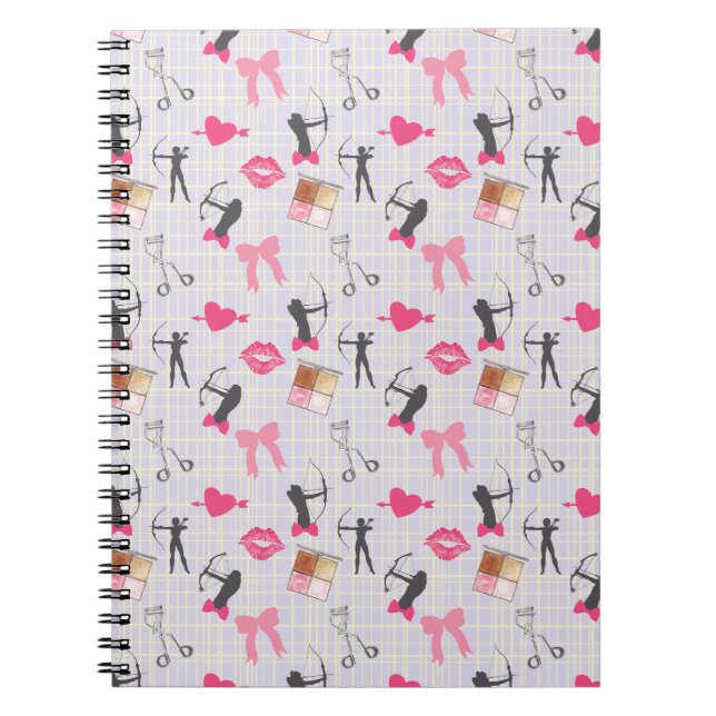 Carnet Filles Tir à l'arc - Coeurs de filles et maquillag (Devant)