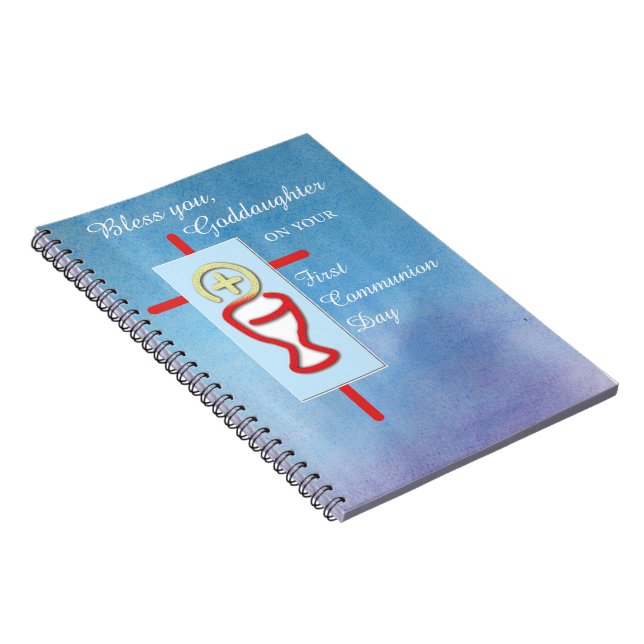 Carnet Filleule, Première Communion, Turquoise (Côté Droit)