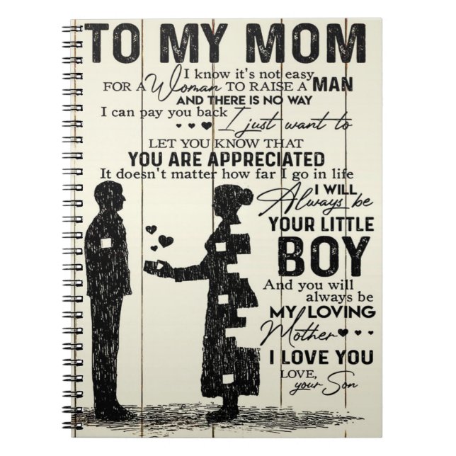 Carnet Fils à ma mère | Décor | Cadeau pour maman (Devant)