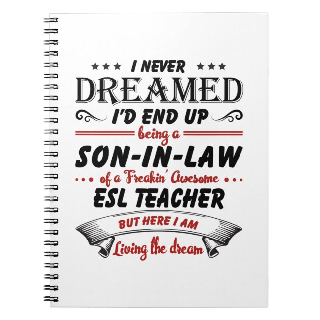 Carnet Fils En Droit De L'Enseignant Awesome ESL (Devant)
