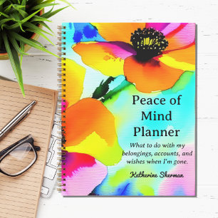 Carnet Fin de vie Paix de l'esprit planificateur Planific