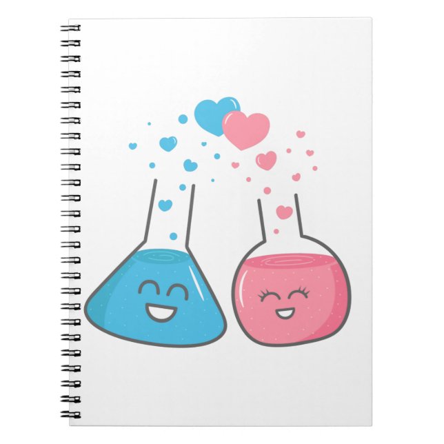 Carnet Fiole mignonne amoureuse, on a la chimie (Devant)