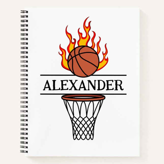 Carnet Fire Up Court & Your Ideas : Basketball personnali (Devant)
