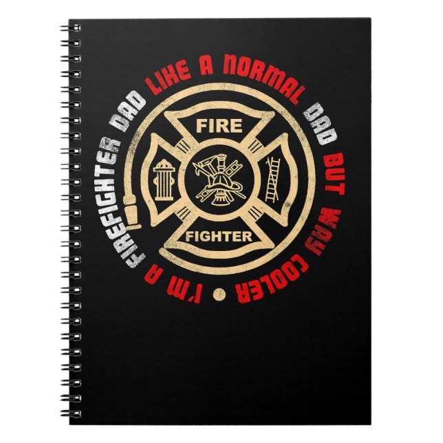 Carnet Firefighter Fireman Mens Fireman US Firefighter Da (Devant)