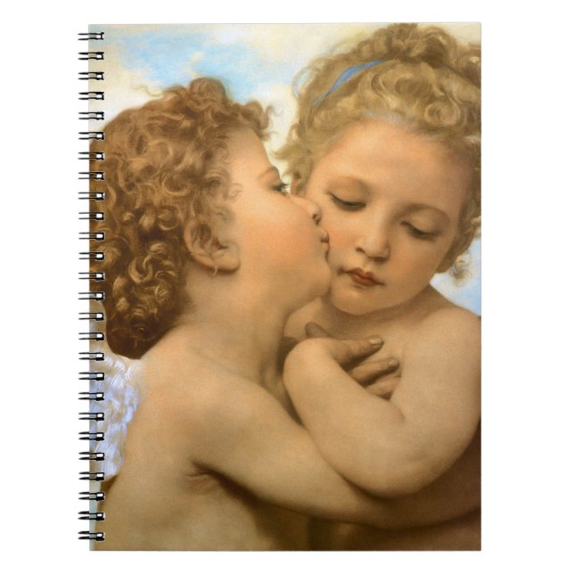 Carnet First Kiss (détail d'ange) par Bouguereau (Devant)