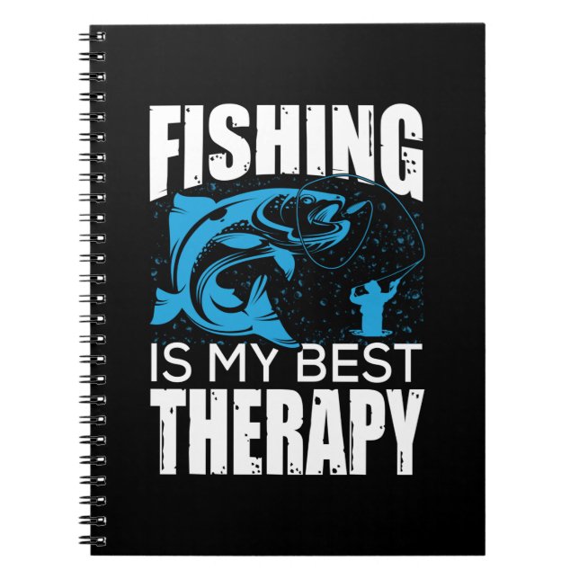 Carnet Fisher Fishing Est Ma Meilleure Thérapie (Devant)