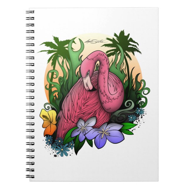 Carnet Flamant rose (Devant)