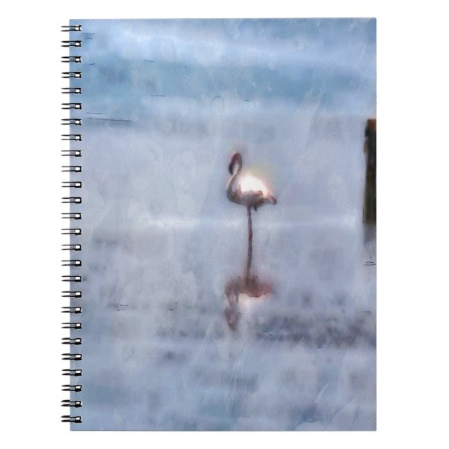Carnet Flamant rose aquarelle (Devant)