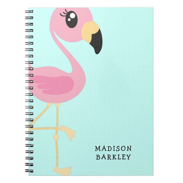 Carnet Flamant rose Cute Tropical Kids (Devant)