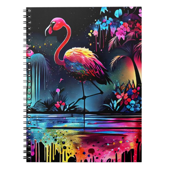 Carnet Flamant rose dans un lac-63852 (Devant)