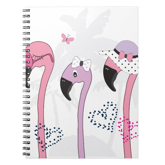 Carnet Flamant rose d'été : Illustration Vintage de plage (Devant)