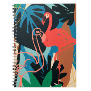 Carnet Flamant rose funky