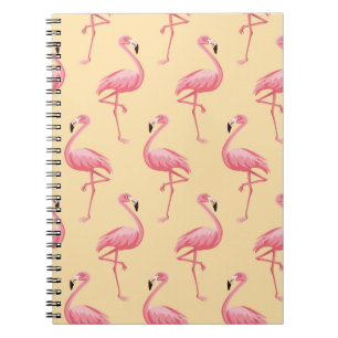 Carnet Flamant rose motif arrière - plan transparent. Fla