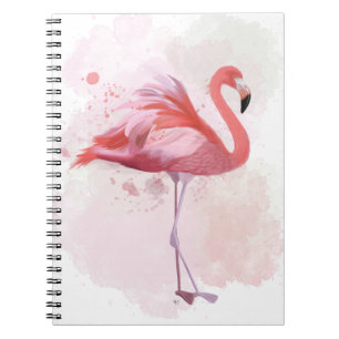 Carnet Flamant rose pelucheux