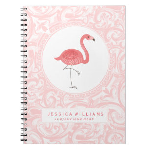 Carnet Flamant rose Rose 3 Avec Des Fils Roses