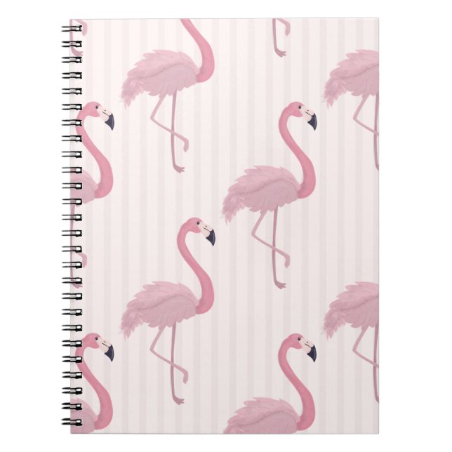 Carnet Flamant rose rose doux (Devant)