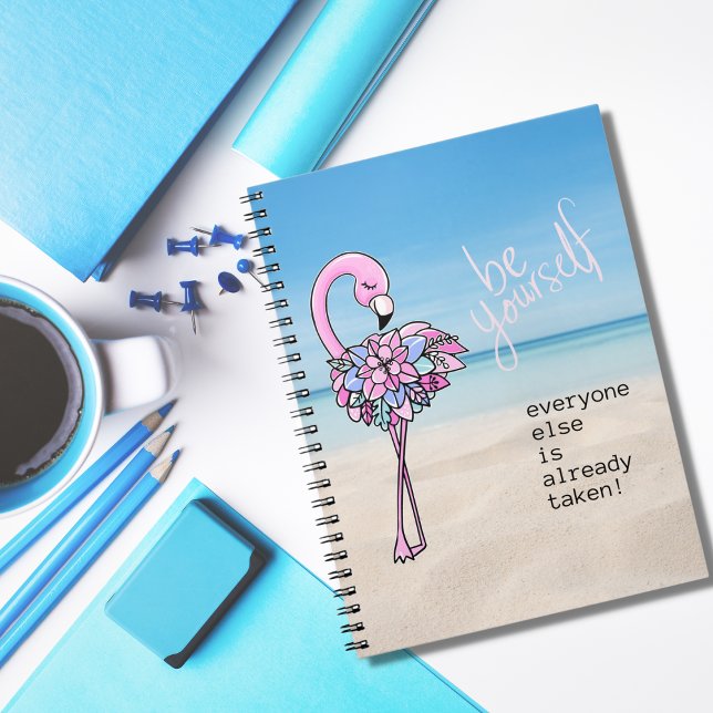 Carnet Flamant rose Soyez Vous-Même Inspirant Citation (Créateur téléchargé)