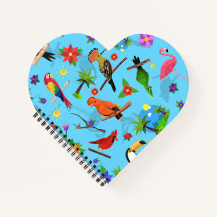 Carnet Flamant rose Toucan Et Arara Motif Oiseaux Sans Me