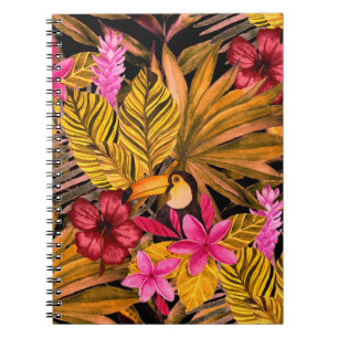 Carnet Flamant rose tropical : Hibiscus Motif d'été